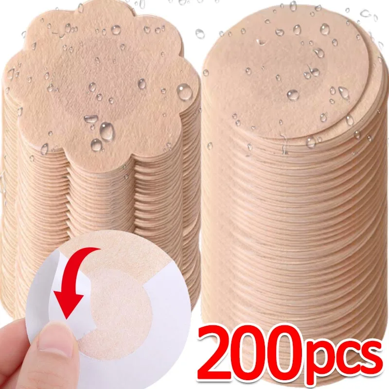Strapless Bra Adhesive - แผ่นปิดจุกนมแบบสติ๊กเกอร์ 50-200 ชิ้น สำหรับผู้หญิง เทปยกกระชับหน้าอก แผ่นปิดจุกนมแบบใส