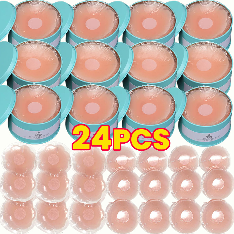 Strapless Bra Adhesive - แผ่นปิดจุกนมแบบซิลิโคนไร้สายสำหรับผู้หญิง ปี 2026 ใช้ซ้ำได้ ยกกระชับหน้าอก มองไม่เห็น
