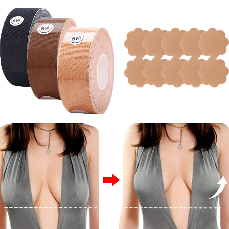เทปยกกระชับหน้าอกแบบซิลิโคน เท - Backless Bra Sticky บทวิจารณ์และราคา