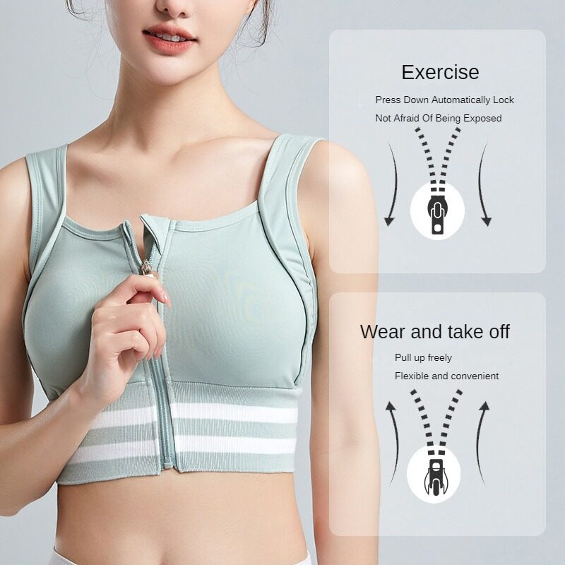 สปอร์ตบราซิปด้านหน้าสําหรับผู้ - Full Coverage Bra บทวิจารณ์และราคา