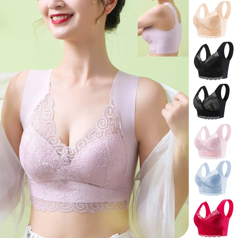 1pcs ICE Silk Seamless Lace Br - Sleep Bra Bralette บทวิจารณ์และราคา